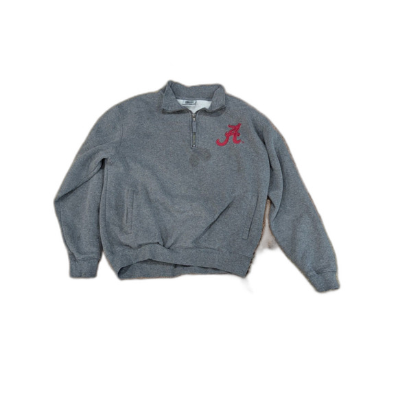 Alabama Stadium Athletics Quarter Zip Sweatshirt with STAIN - Picture 1 of 3
